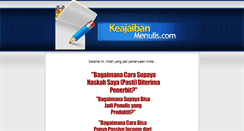 Desktop Screenshot of keajaibanmenulis.com